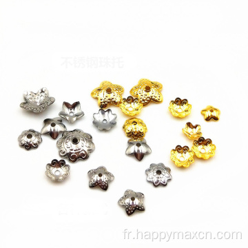 Perles d&#39;espaceur de charme de fleur Cap 100 pack